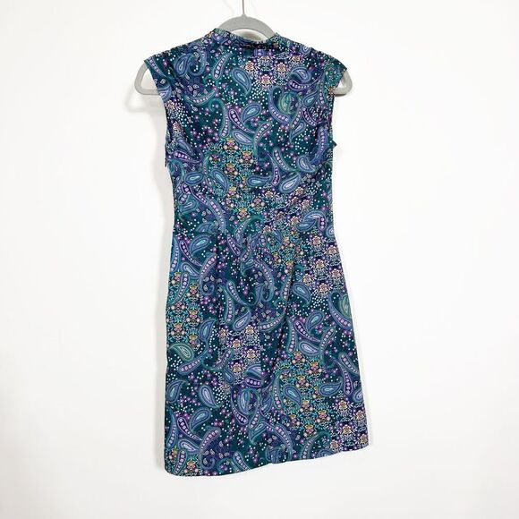 Athleta Dahlia Paisley Printed Athleisure Athletic Casual Shift Dress Size 2 - Picture 2 of 6